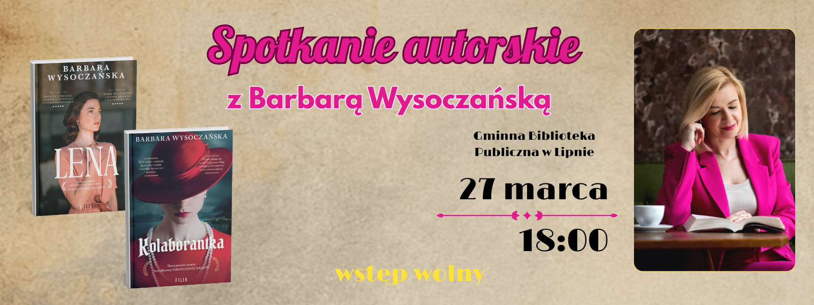 Spotkanie autorskie z Barbarą Wysoczańską