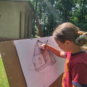 geoMetrycznie, historycznie - warsztaty rysunkowe w Klonówcu